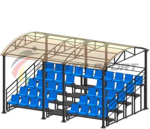 Купить Трибуна для зрителей 5 рядов на 42 места с навесом и перилами в Киржаче 