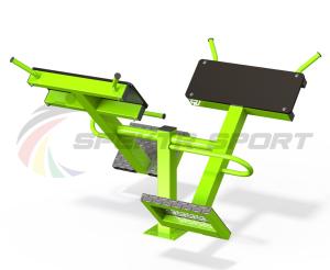 Купить Уличный тренажер сдвоенный для разгибательных мышц спины и больших ягодичных мышц в Киржаче 