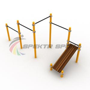 Купить Каскад турников со скамьей для пресса Воркаут SP WRK-12_76mm в Киржаче 