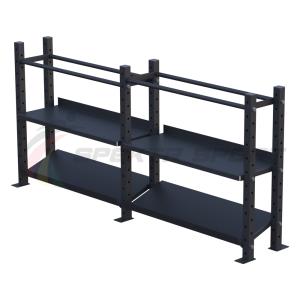 Купить Модульный стеллаж для гантелей, гирь и медболов 2580х430х1200 (2 секции) в Киржаче 