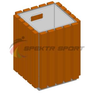 Купить Урна металлическая в деревянной обрешетке SP МФ400 в Киржаче 