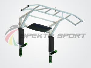 Купить Турник-брусья-пресс Прометей цельносварной с доп. хватами цв. белый в Киржаче 