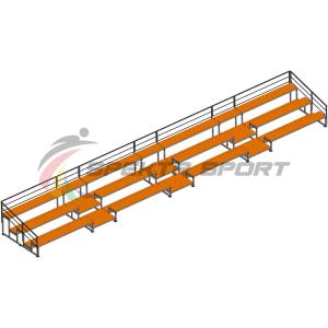 Купить Трибуна для зрителей 3 ряда на 66 мест с перилами в Киржаче 