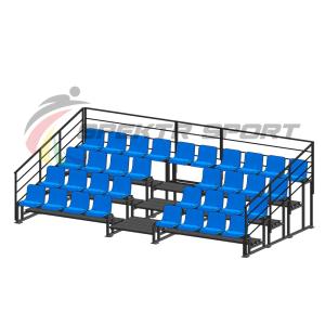 Купить Трибуна для зрителей 4 ряда на 34 места с перилами в Киржаче 