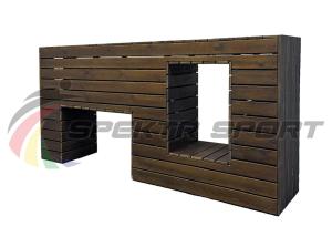 Купить Элемент полосы препятствий Стенка с двумя проломами (брус) в Киржаче 