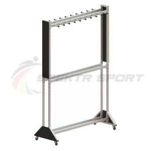 Купить Стеллаж для лыж мобильный + вешалка для палок на 20 пар Медиум-2М+ в Киржаче 