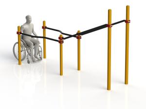 Купить Брусья двойные в подъем с подъездом для колясочников WRK-D11_76mm в Киржаче 