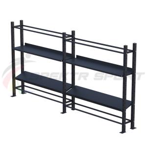 Купить Модульный стеллаж для гантелей, гирь и медболов 3780х430х1950 (2 секции) в Киржаче 