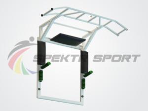 Купить Турник-брусья-пресс на раме Прометей цельносварной с доп. хватами цв. белый в Киржаче 