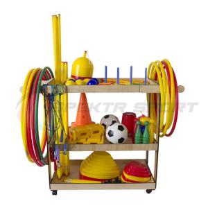 Купить Тележка деревянная со спортинвентарем передвижная в Киржаче 