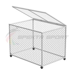 Купить Корзина для хранения мячей передвижная металлическая (сетка) разборная в Киржаче 