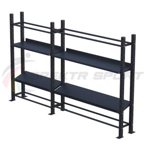 Купить Модульный стеллаж для гантелей, гирь и медболов 3180х430х1950 (2 секции) в Киржаче 