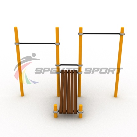 Купить Турники разновысотные Воркаут с лавочкой для пресса SP WRK-36_76mm в Киржаче 